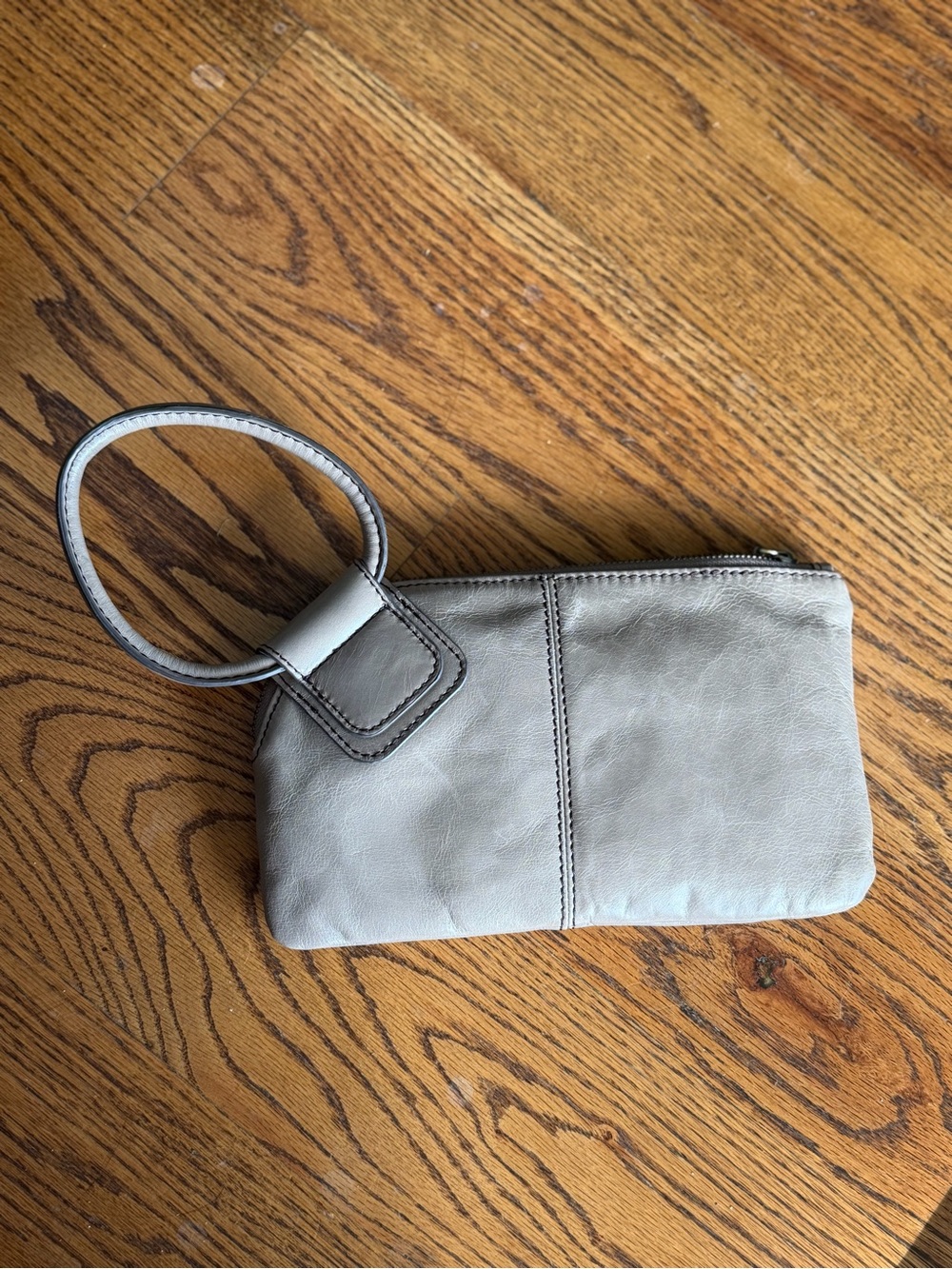 HOBO taupe Leather Wristlet Clutch